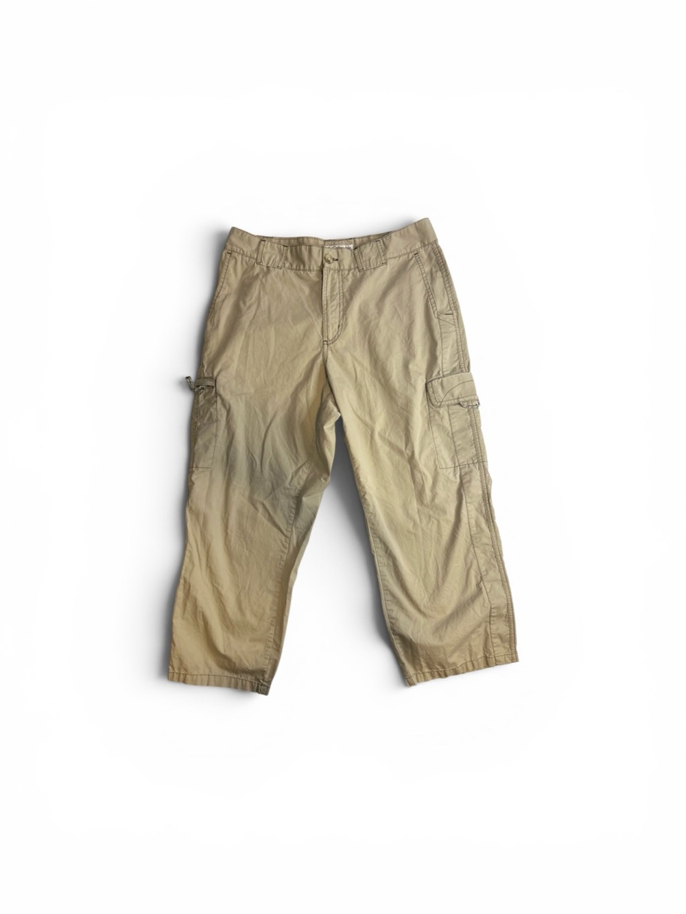 Columbia Women’s Size 8 Khaki Cargo Capri Pants Hiking Travel Outdoor Crop